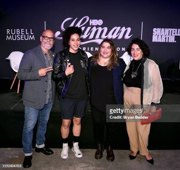 Tony Hernandez, Shantell Martin, Sarah Graalman and Muriel Parra attend HBO's Human By Orientation panel at Art Basel Miami at Rubell Family...
