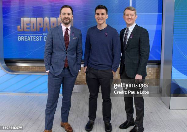 The three highest money winners in "Jeopardy's" history, Ken Jennings, Brad Rutter and James Holzhauer are guests on "Good Morning America," Monday,...