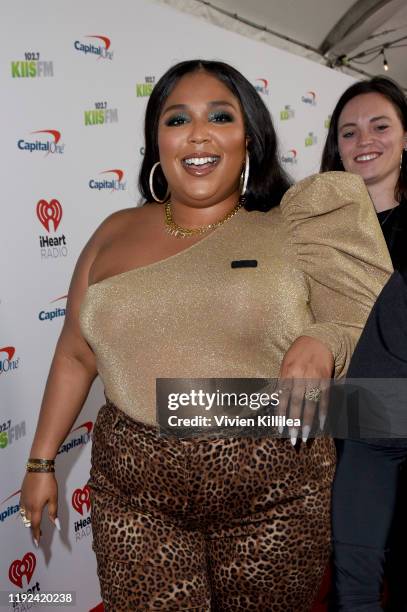 Lizzo attends 102.7 KIIS FM's Jingle Ball 2019 Presented by Capital One at the Forum on December 6, 2019 in Los Angeles, California.