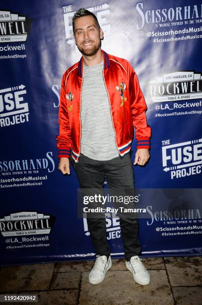 Singer Lance Bass the opening night of "Scissorhands: A Musical Inspired By The Film" at Rockwell Table and Stage on December 06, 2019 in Los...