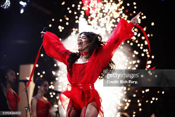 Camila Cabello performs onstage during 102.7 KIIS FM's Jingle Ball 2019 Presented by Capital One at the Forum on December 6, 2019 in Los Angeles,...