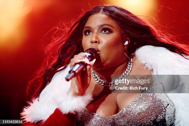 Lizzo performs onstage during 102.7 KIIS FM's Jingle Ball 2019 Presented by Capital One at the Forum on December 6, 2019 in Los Angeles, California.