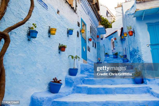 chefchaouen medina, northern morocco - chefchaouen medina stock pictures, royalty-free photos & images