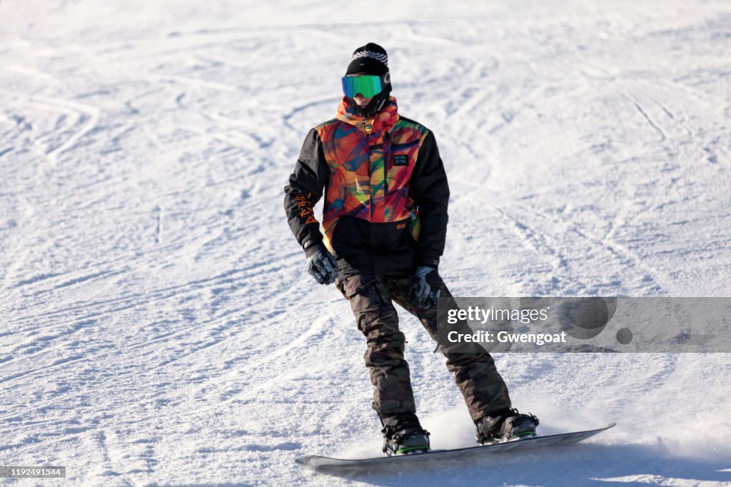 Snowboarder in Grandvalira