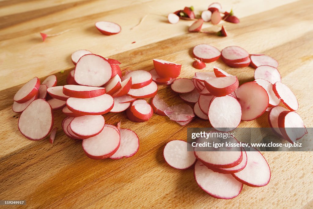 Chopped red radish