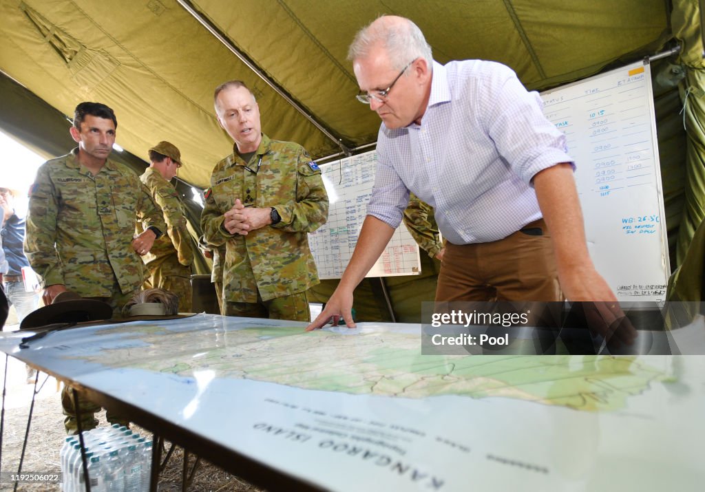 Scott Morrison Visits Bushfire Devastated Kangaroo Island