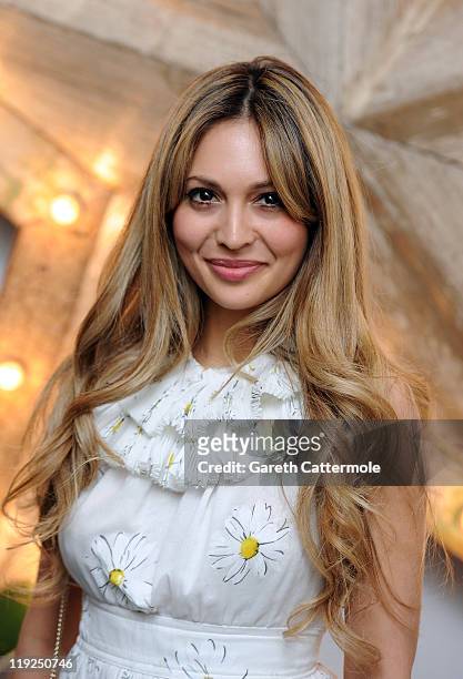 Zara Martin attends a party for Dolce And Gabbana hosted by Net-a-Porter at Westfield on July 14, 2011 in London, England.