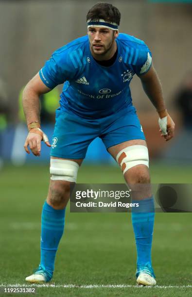Caelan Doris of Leinster looks on during the Heineken Champions Cup Round 3 match between Northampton Saints and Leinster Rugby at Franklin's Gardens...