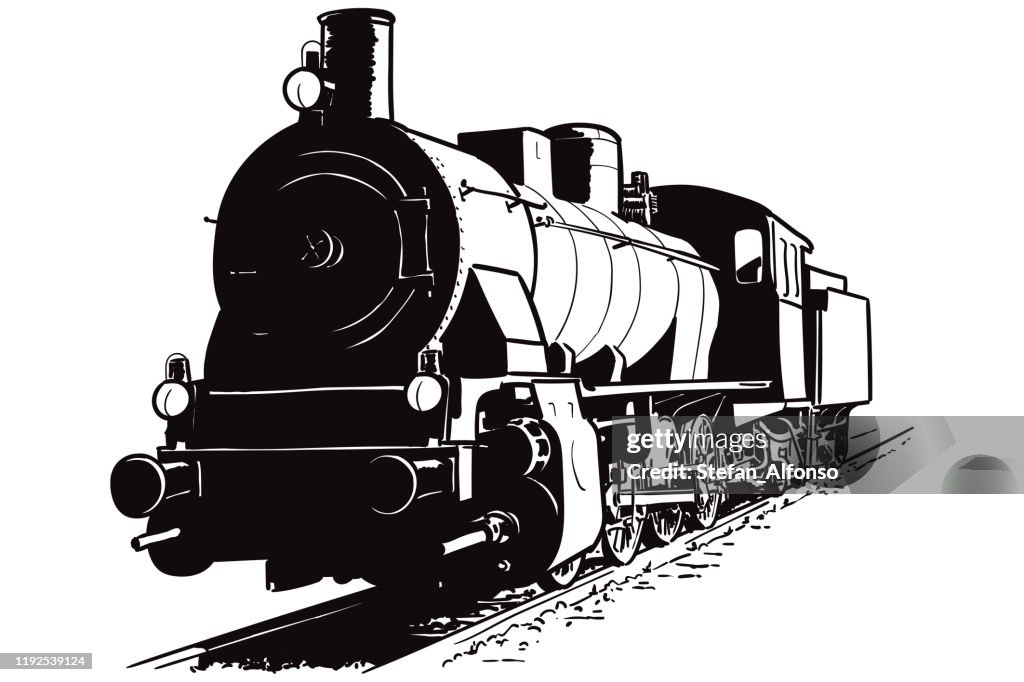 Vector drawing of the locomotive