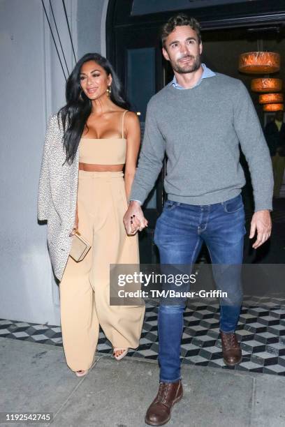 Nicole Scherzinger and Thom Evans are seen on January 08, 2020 in Los Angeles, California.