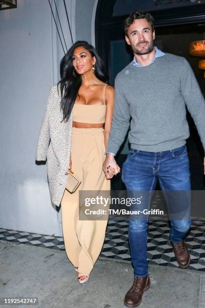 Nicole Scherzinger and Thom Evans are seen on January 08, 2020 in Los Angeles, California.