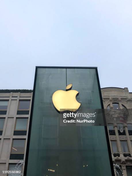 Apple Store in Piazza Liberty in Milan, Italy, on January 08 2020