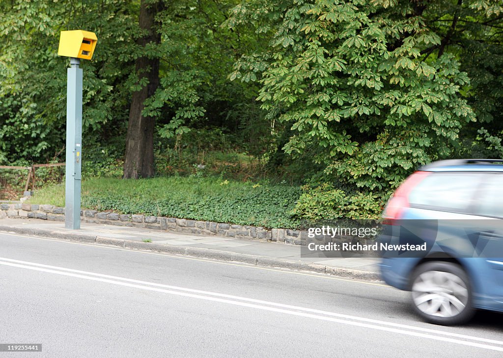 Car passing speed camera