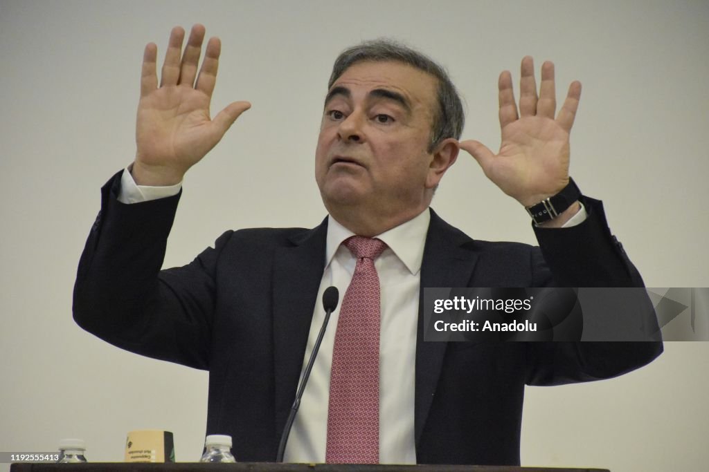 Former chairman of Nissan Ghosn's press conference