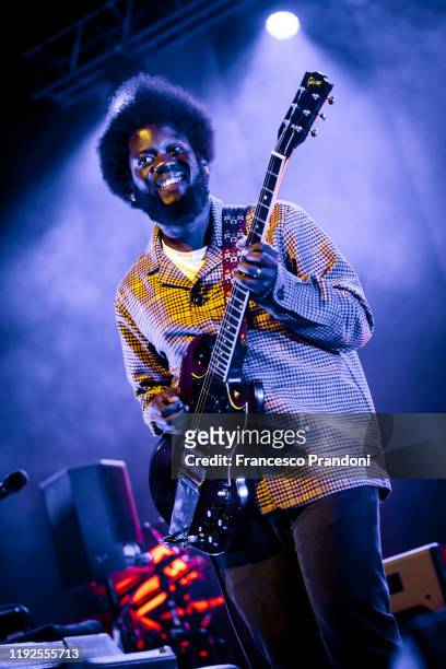 Michael Kiwanuka performs at Fabrique Club on December 07, 2019 in Milan, Italy.