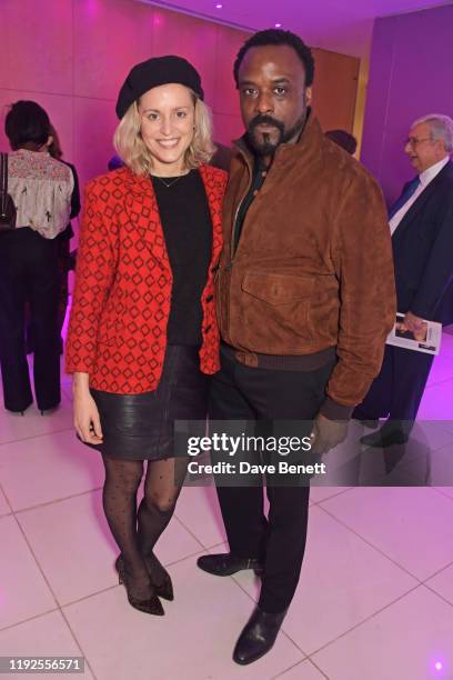 Denise Gough and Ariyon Bakare attend the press night pre-show drinks reception for the English National Ballet's "Le Corsaire" at St Martins Lane on...