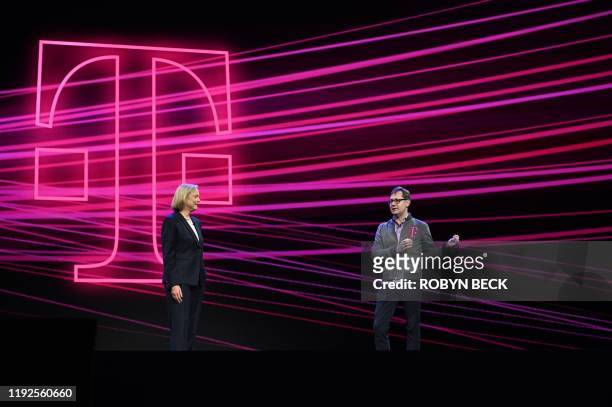 Quibi CEO Meg Whitman and T-Mobile Chief Operating Officer Mike Sievert speak about the short-form video streaming service for mobile Quibi during a...