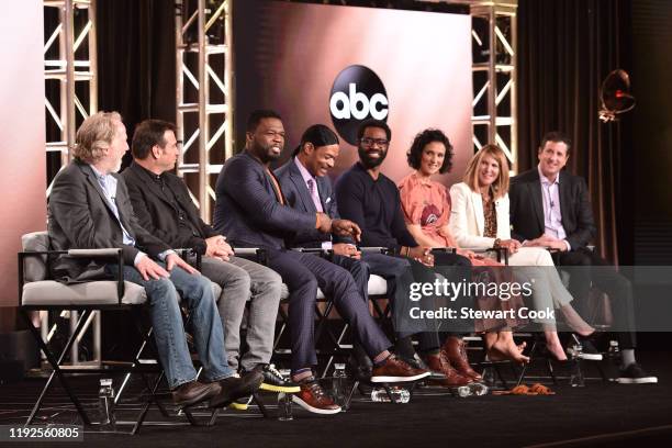 The cast and producers of ABC's "For Life" address the press on Wednesday, January 8, as part of the ABC Winter TCA 2020, at The Langham Huntington...