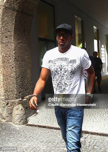 Bayern Muenchen's new player Jerome Boateng arrives for a medical check on July 15, 2011 in Munich, Germany.