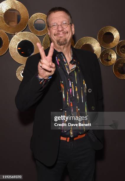 Penn Jillette attends the press night after party for "Magic Goes Wrong" at Proud Embankment on January 8, 2020 in London, England.