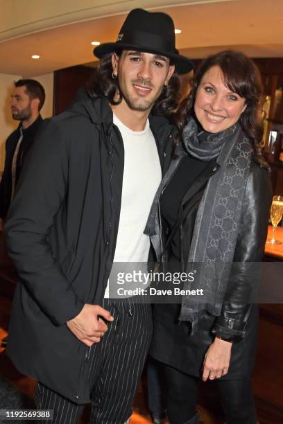 Graziano Di Prima and Emma Barton attend the VIP Gala Night for "Curtains: A Musical Whodunnit" at Wyndham's Theatre on January 8, 2020 in London,...