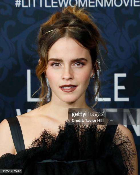 Emma Watson attends the world premiere of "Little Women" at Museum of Modern Art on December 07, 2019 in New York City.