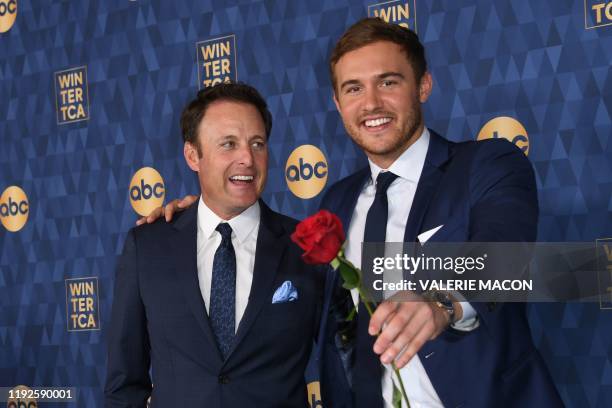 Host of "The Bachelor" Chris Harrison and Star of "The Bachelor" season 24 Peter Weber attend ABC's Winter TCA 2020 Press Tour in Pasadena,...