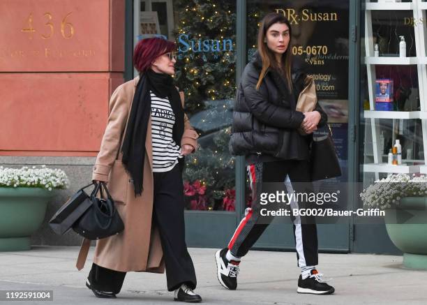 Sharon Osbourne and her daughter, Aimee are seen on January 08, 2020 in Los Angeles, California.