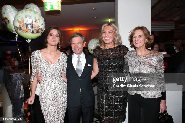 Susanne Seehofer and her partner Christian Auer, Saskia Greipl-Kostantinidis and Karin Seehofer during Saskia Greipl's 50th birthday celebration at...