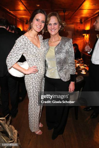 Susanne Seehofer and her mother Karin Seehofer during SaskiaGreipl's 50th birthday celebration at Feinkost Kaefer on January 8, 2020 in Munich,...