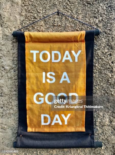 handmade sign: today is a good day! - hope word stock pictures, royalty-free photos & images