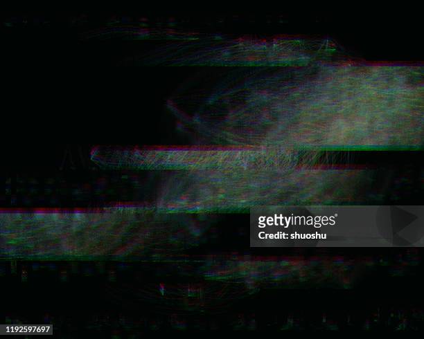 abstract glitch style technology screen effect background - videocassette stock illustrations