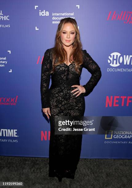 Leah Remini attends the 2019 IDA Documentary Awards at Paramount Pictures on December 07, 2019 in Los Angeles, California.