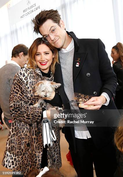 Ashley Tisdale and Christopher French attend the Brooks Brothers and St Jude Children's Research Hospital Annual Holiday Celebration at The West...