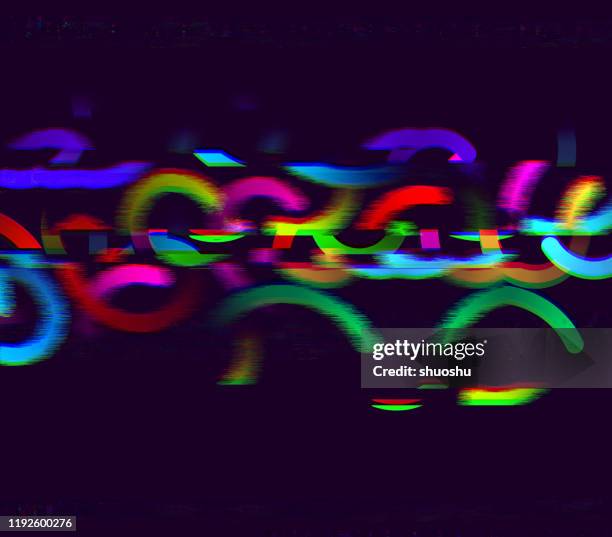 abstract glitch style technology screen effect background - vhs stock illustrations