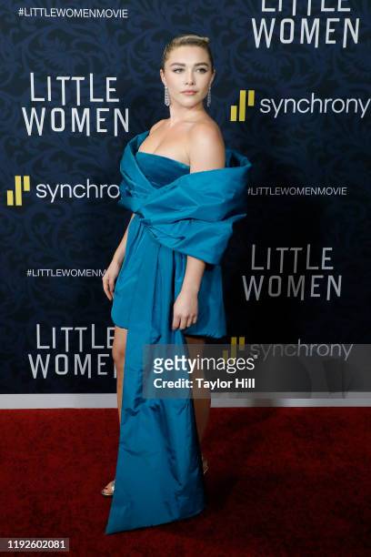 Florence Pugh attends the world premiere of "Little Women" at Museum of Modern Art on December 07, 2019 in New York City.