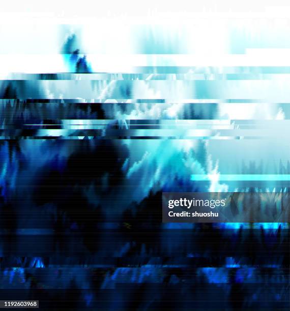 abstract glitch style technology screen effect background - vhs stock illustrations