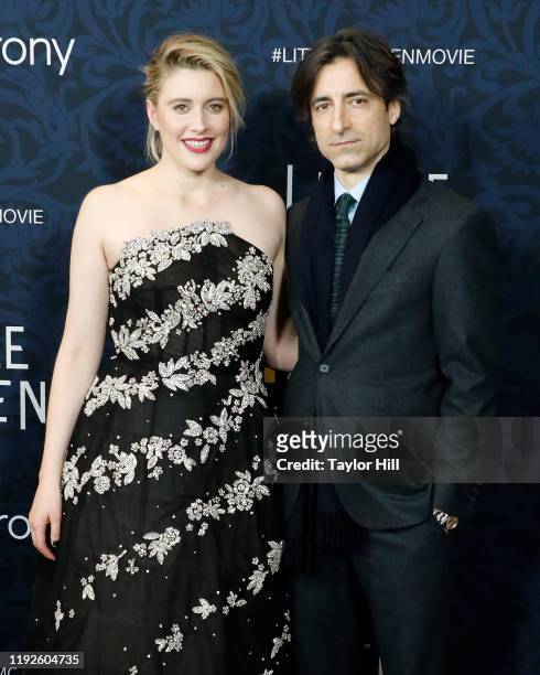 Greta Gerwig and Noah Baumbach attend the world premiere of "Little Women" at Museum of Modern Art on December 07, 2019 in New York City.