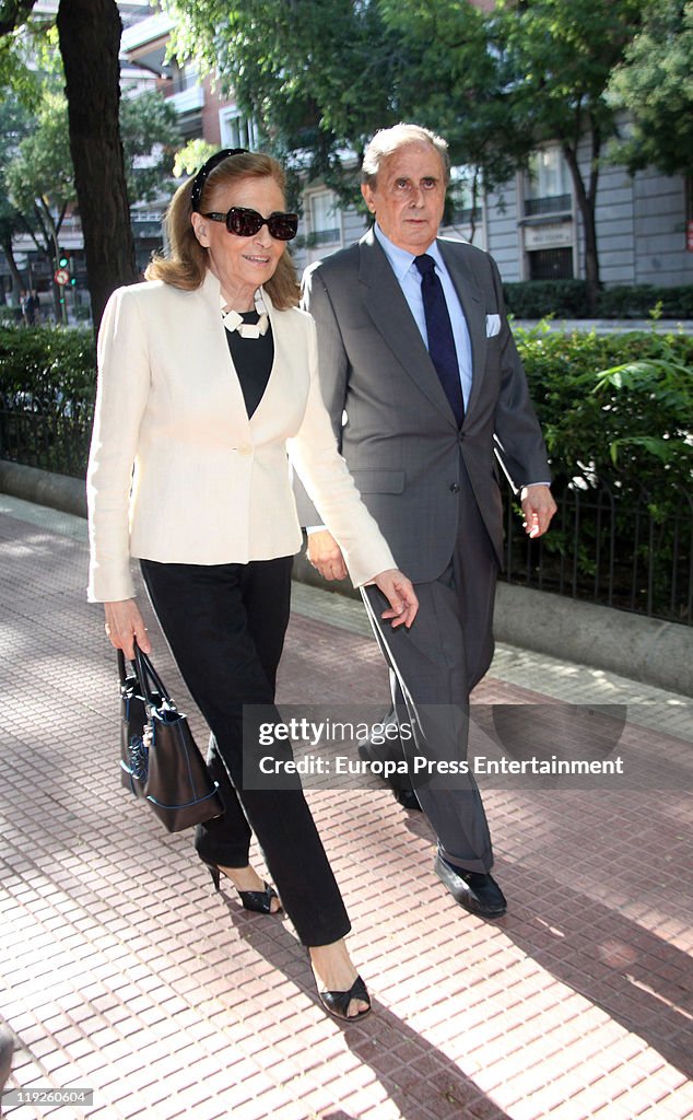 Celebrities Attend the Memorial For Eduardo Sanchez Junco
