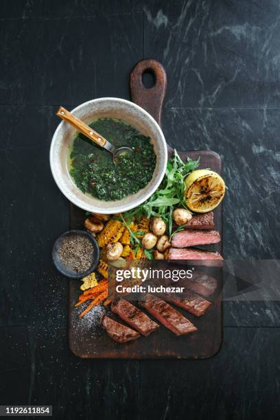 argentinisches steak - asado stock-fotos und bilder