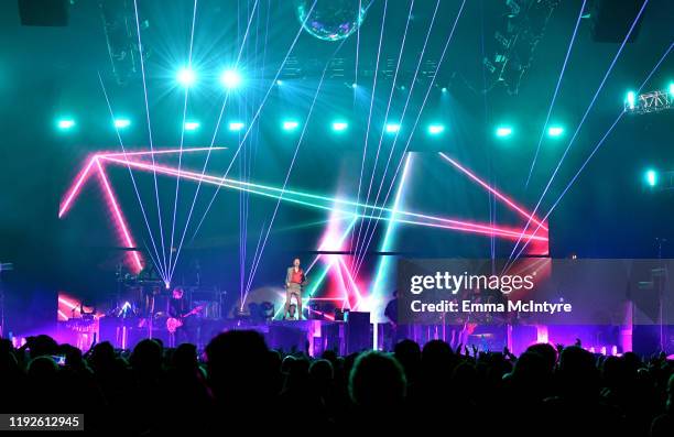 Beck performs onstage during KROQ Absolut Almost Acoustic Christmas 2019 at Honda Center on December 07, 2019 in Anaheim, California.