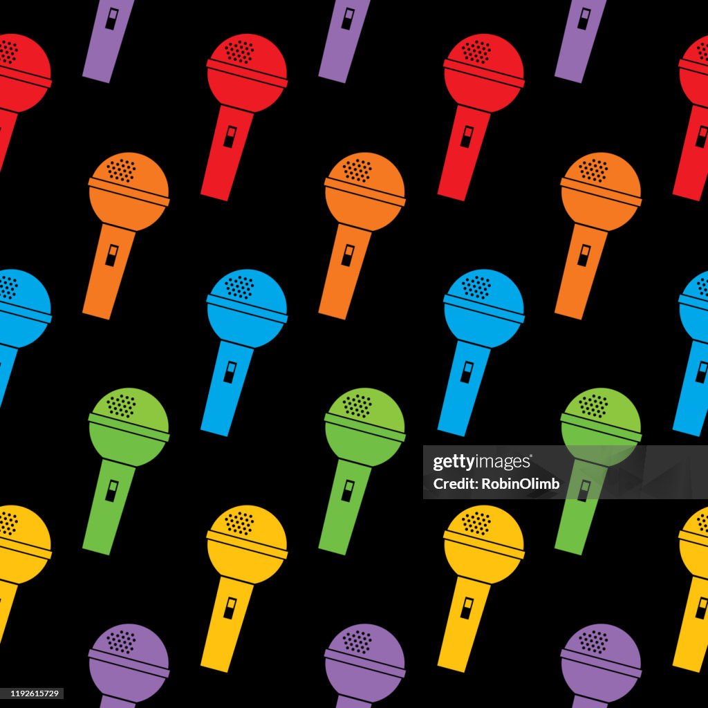 Microphone Seamless Pattern High-Res Vector Graphic - Getty Images