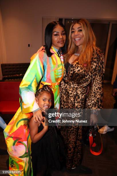 Iman Tayla Shumpert Jr., Teyana Taylor, and Wendy Williams backstage at Faena Forum on December 06, 2019 in Miami Beach, Florida.