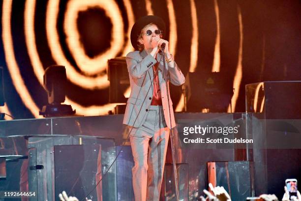 Musician Beck performs onstage during the KROQ Absolut Almost Acoustic Christmas 2019 at Honda Center on December 07, 2019 in Anaheim, California.