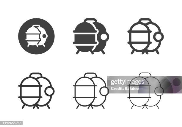 lagerdruckbehälter-icons - multi-serie - storage tank stock-grafiken, -clipart, -cartoons und -symbole