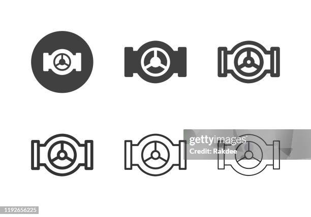 ilustraciones, imágenes clip art, dibujos animados e iconos de stock de iconos de válvulas de la industria - serie múltiple - sensor de presión