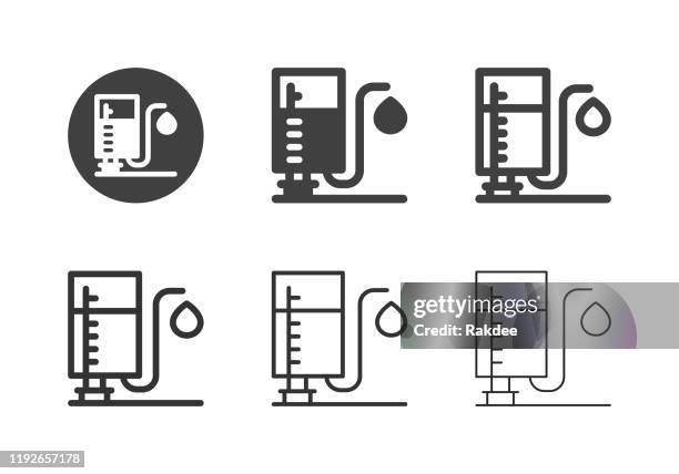 retro oil hand pump icons - multi series - oil rig worker stock illustrations