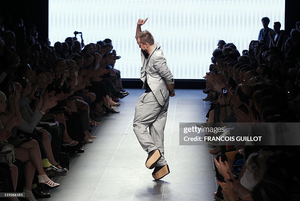 French designer Julien Fournie jumps as