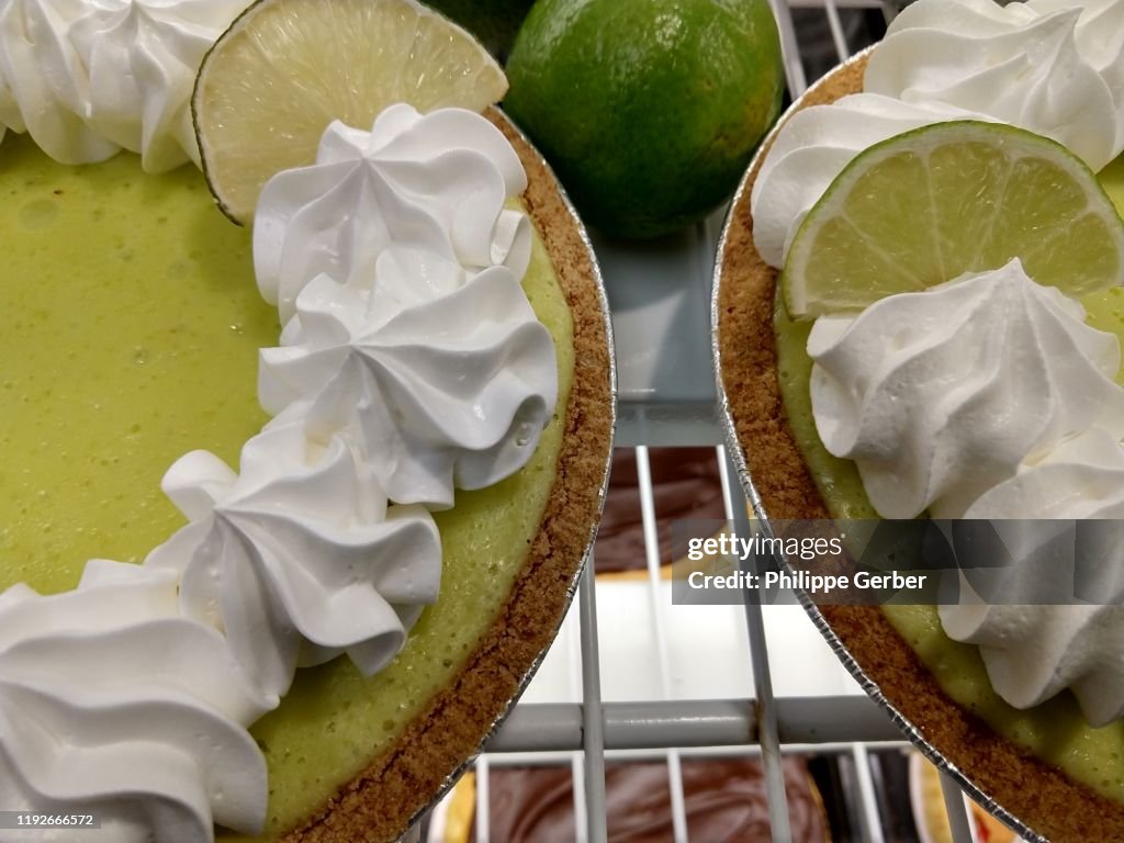 Close-up of Key Lime Pies