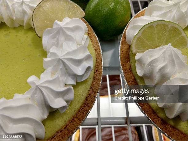 Closeup Of Key Lime Pies, Foto de stock